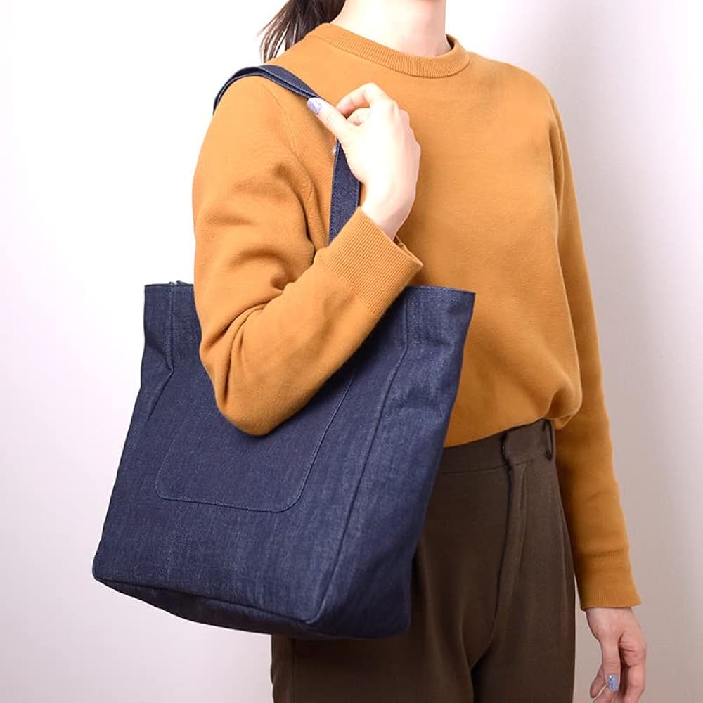 人気により再入荷岡山デニムの横長バッグ Amazon | [アウローラ] 岡山デニムトートバッグ 日本製 A4